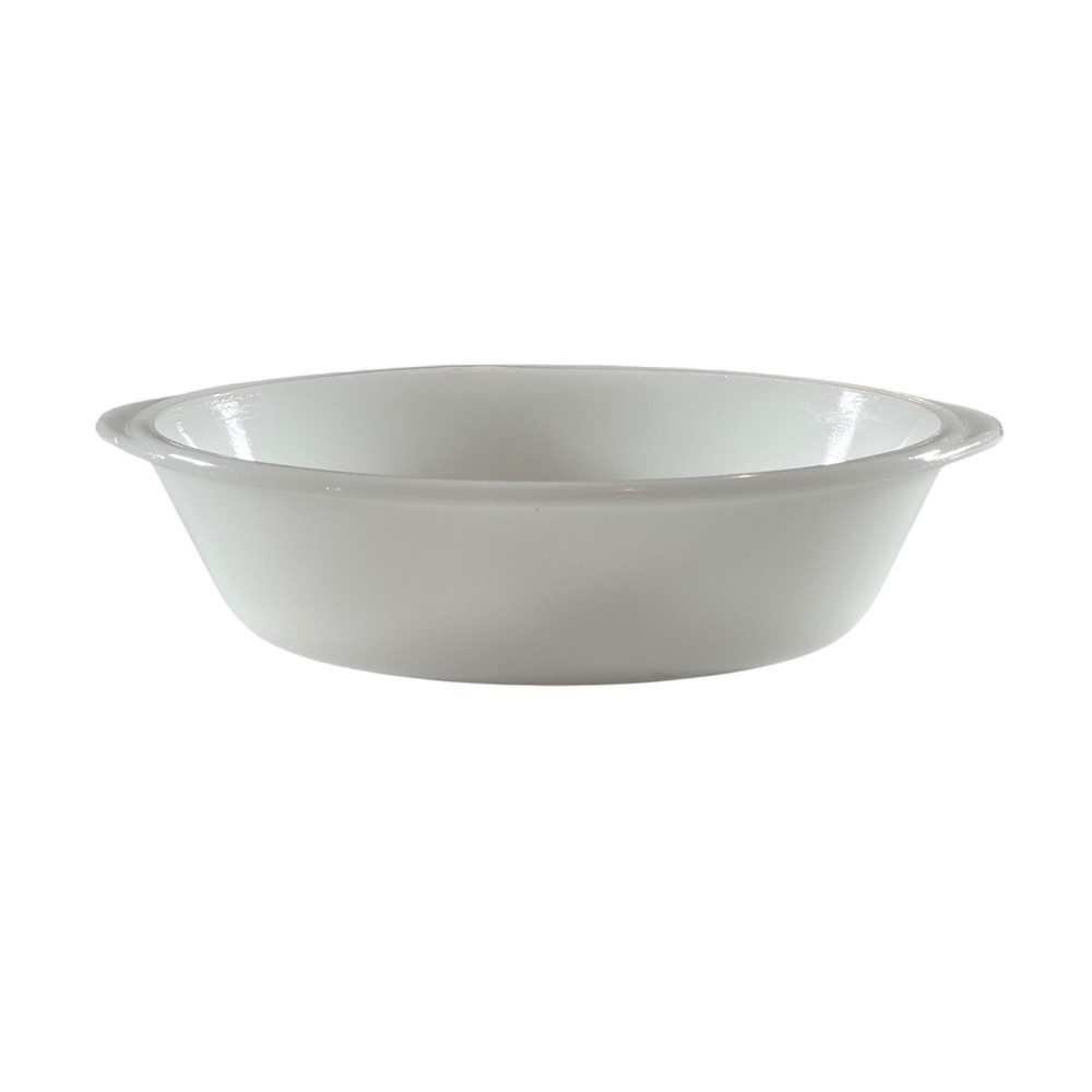 Midcentury VTG Glasbake Casserole Dish Milk Glass 1‎ Quart